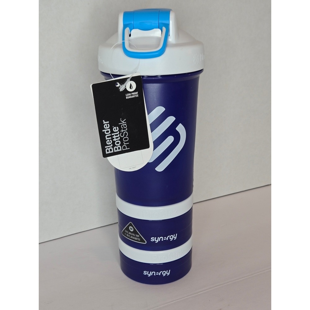 Blender Bottle ProStak 22 oz Shaker Bottle With Pill Organizer and Storage New